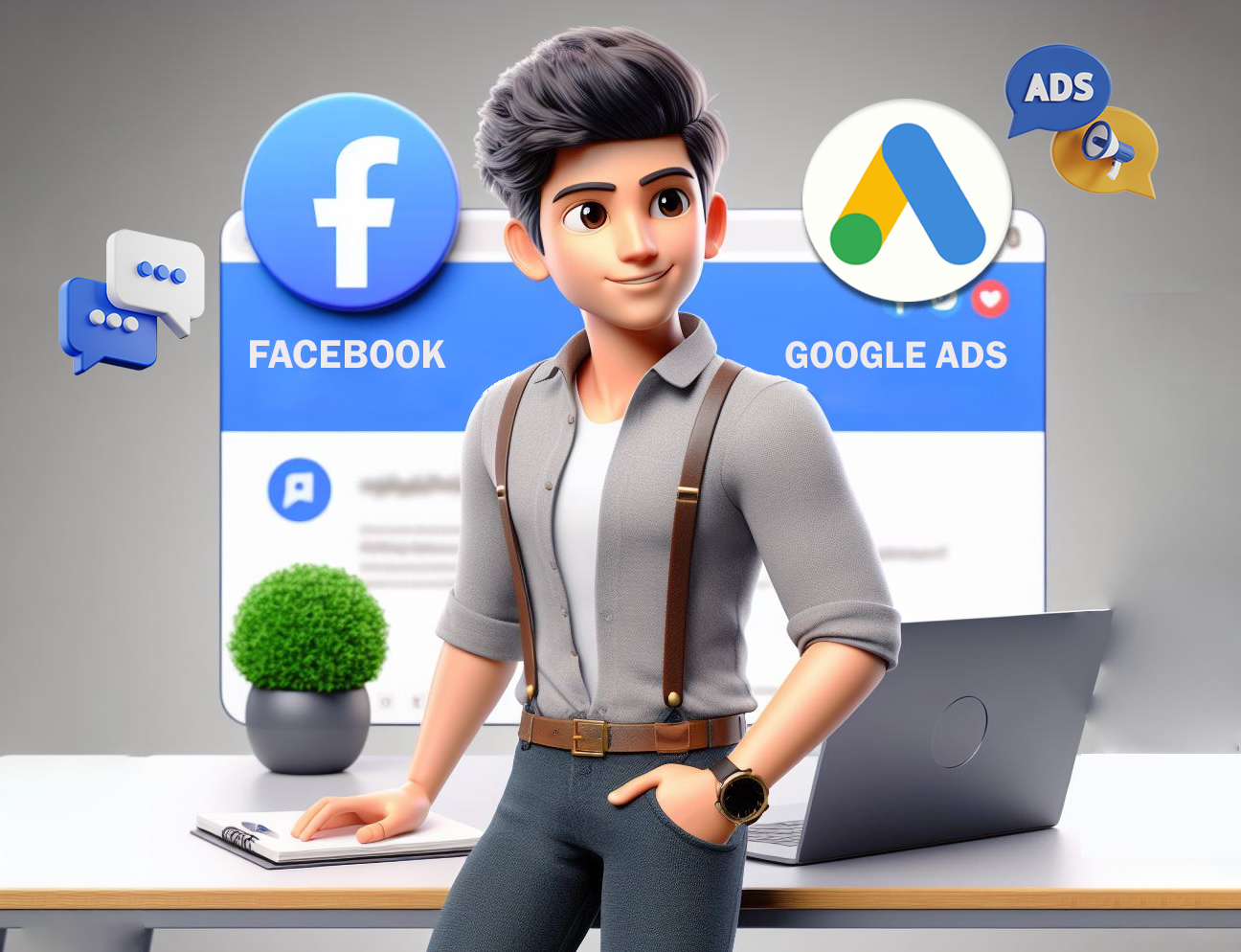 Facebook and google ads