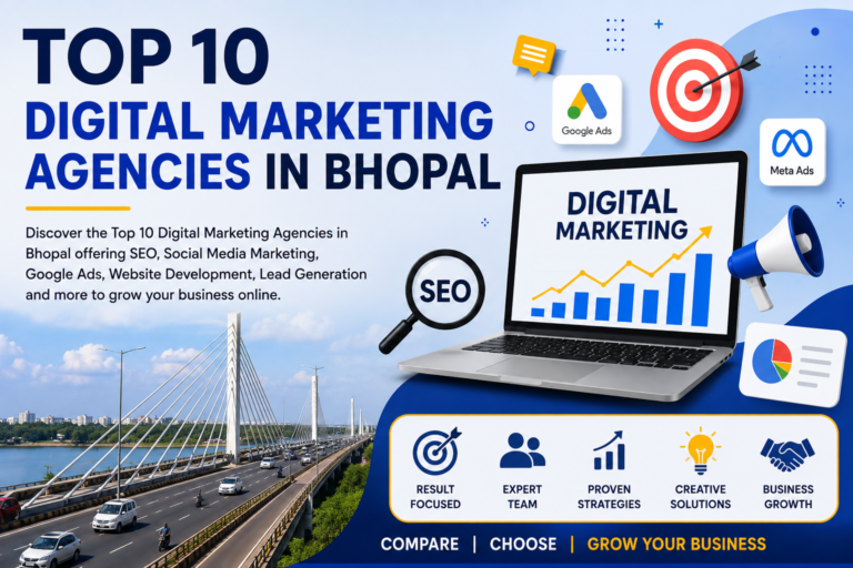 Top 10 digital marketing agencies in Bhopal offering SEO, Google Ads, Meta Ads and web development