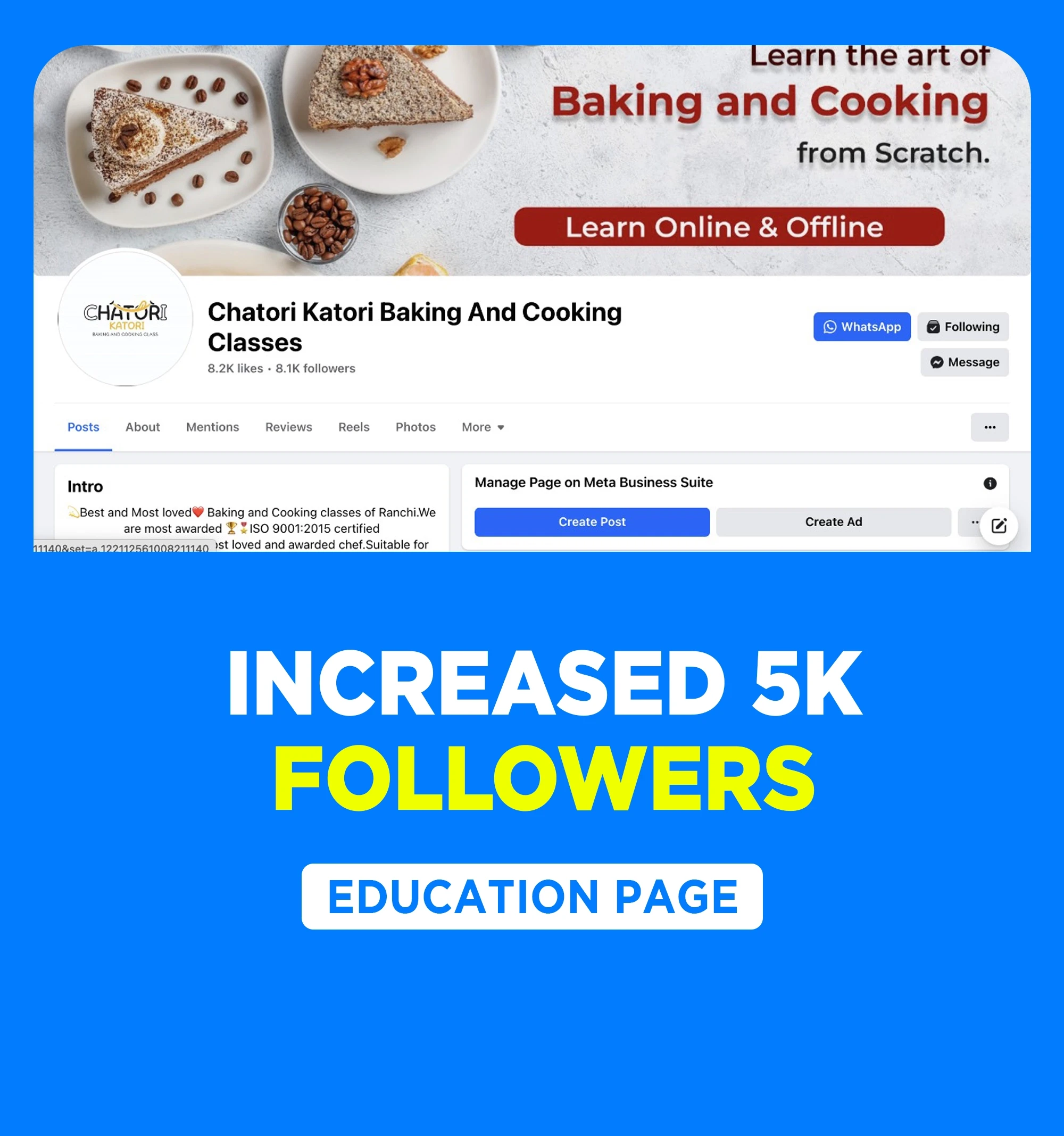 Chandrakant Baking & Cooking Facebook page screenshot