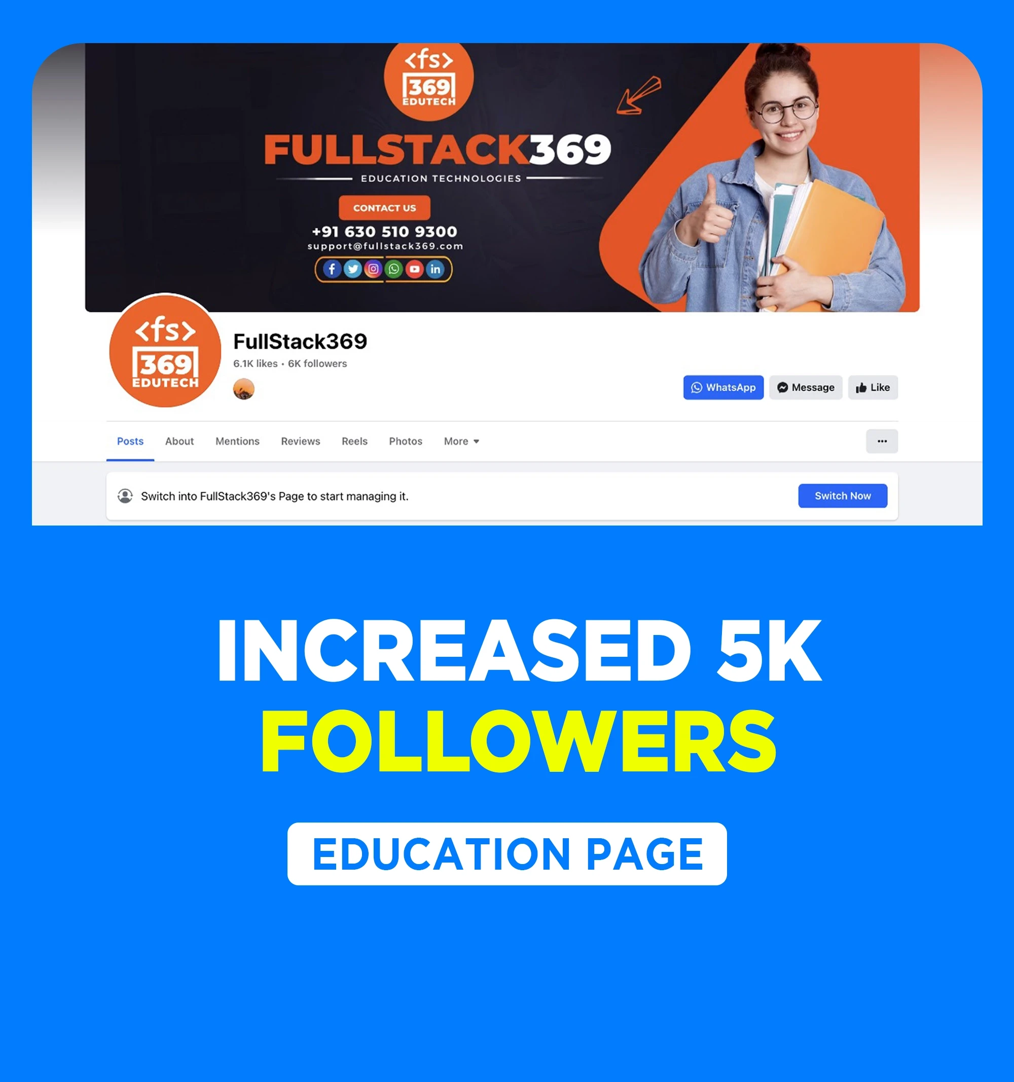 Fullstack369 Education Facebook page screenshot